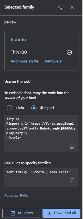Google fonts