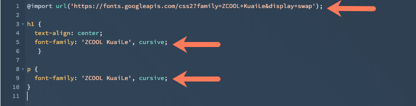 Google fonts