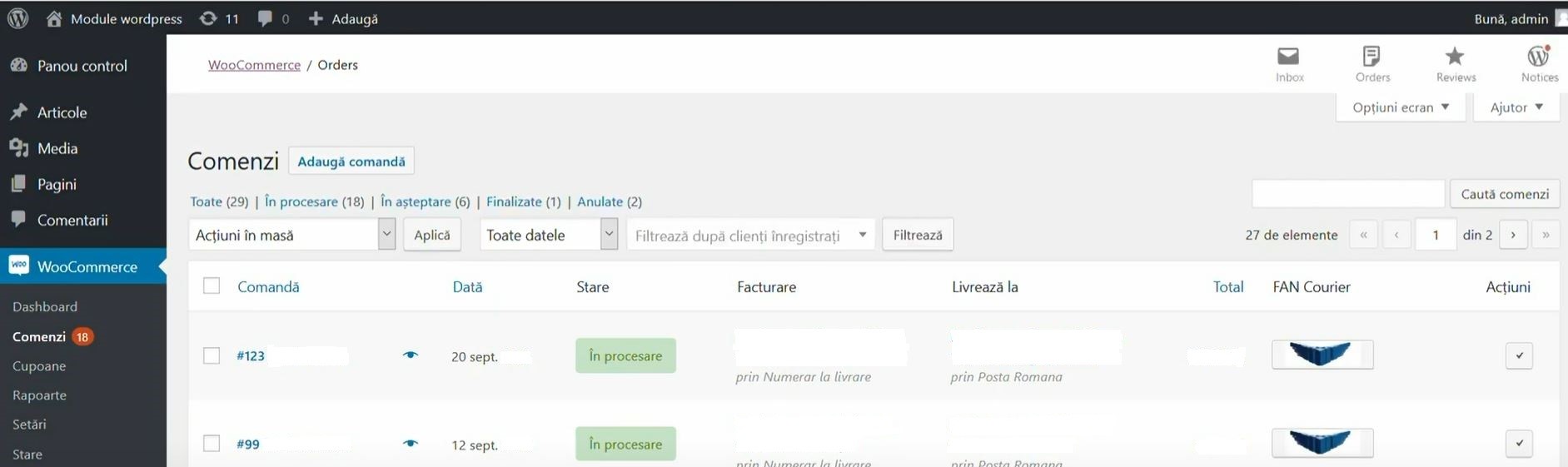 Fan Courier WooCommerce Module