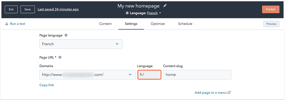 Translate your website pages