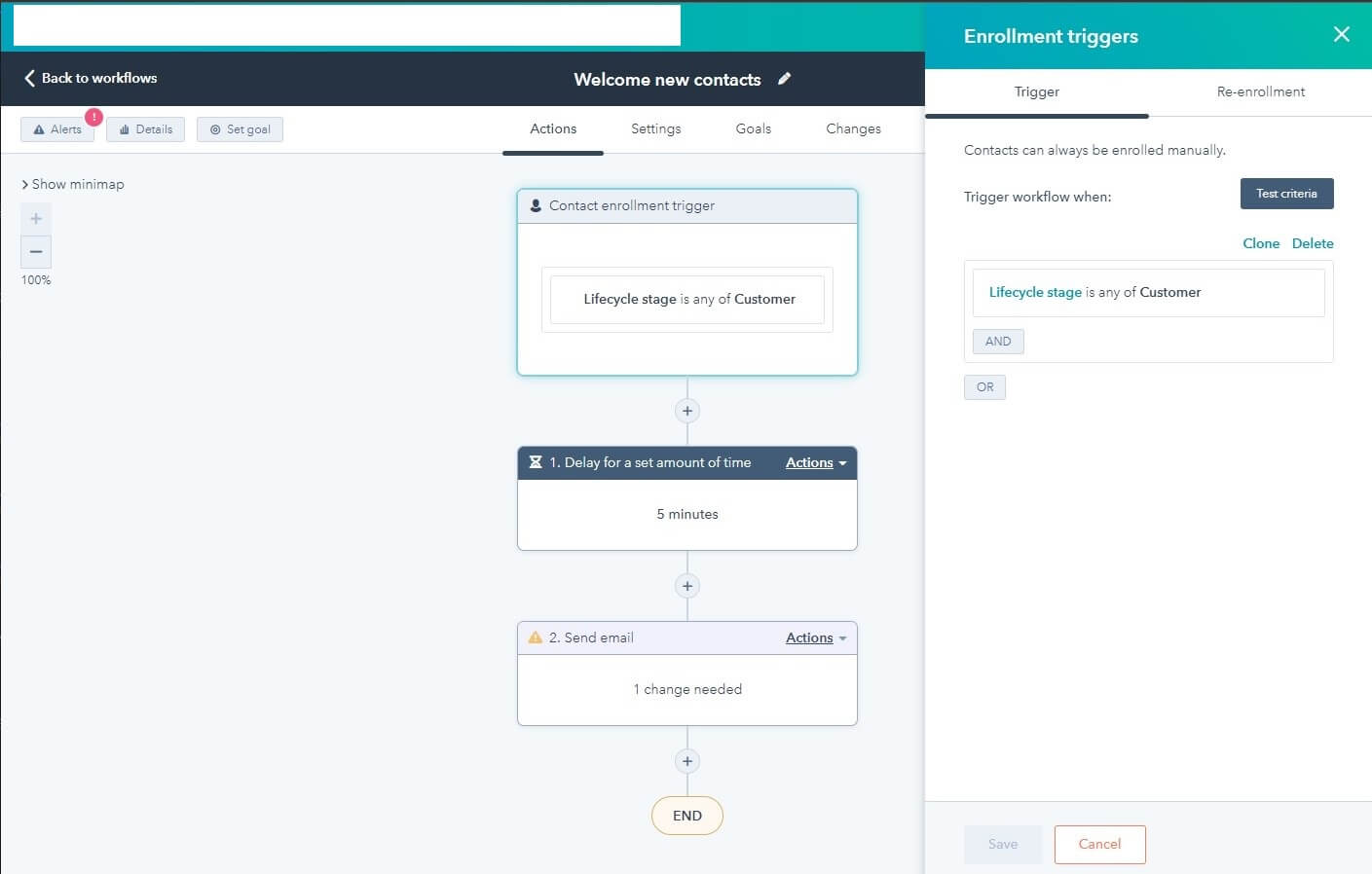 HubSpot workflows enrollment
